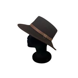 Bailey Hawk Lite Felt Fedora Brown Wool Hat Made in USA Small